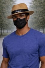 Mogulgus Classic Beig Bowler Hat for Men