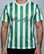 Mogulgus White & Green Strip Shirt