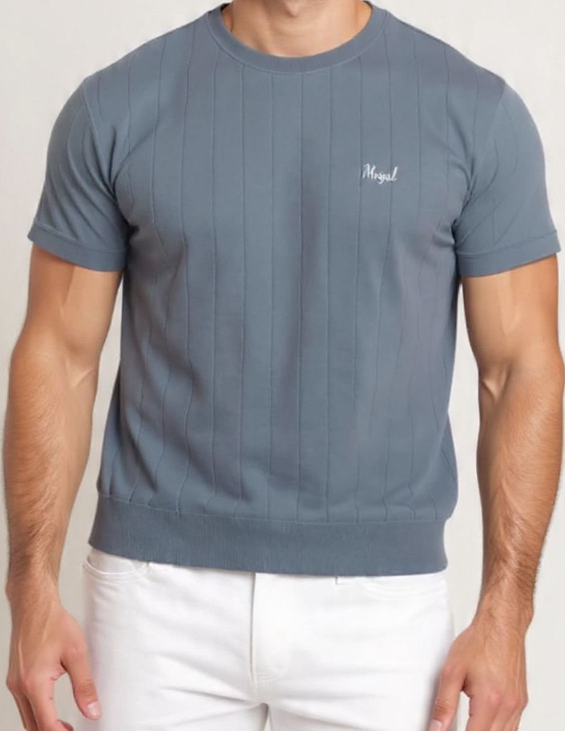 WhatsApp Image 2026-01-21 at 9.28.20 PM Mogulgus Grey Strip Shirt - Image 1