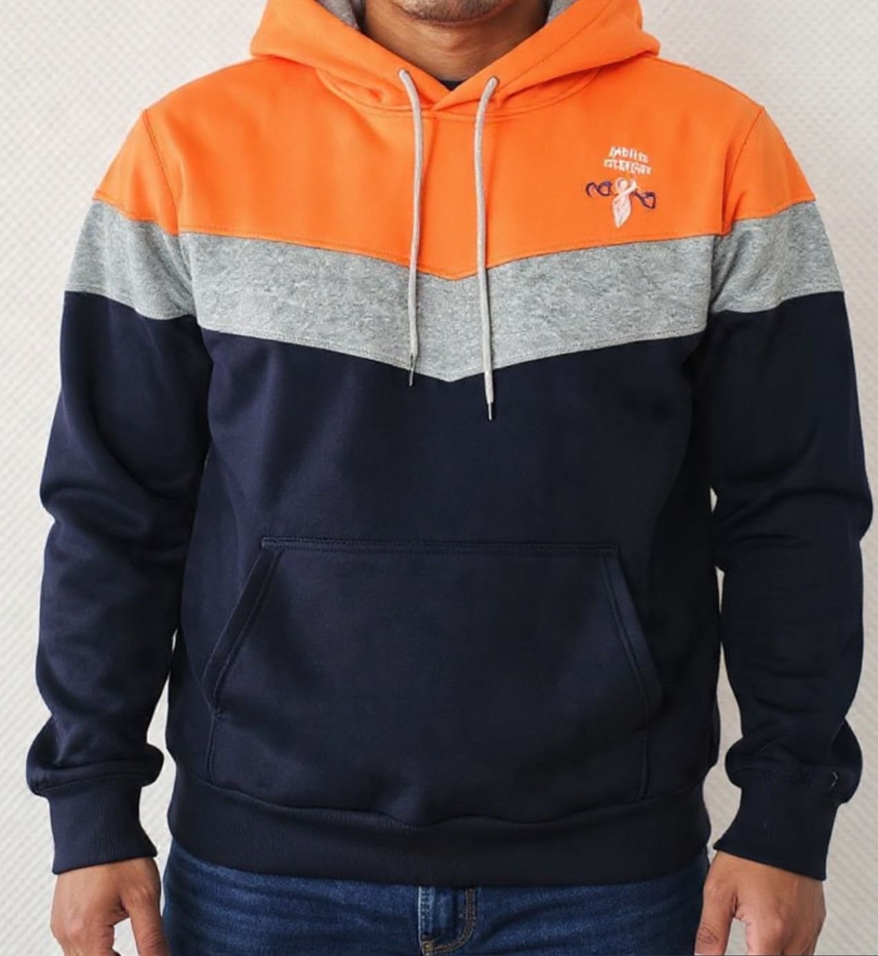 WhatsApp Image 2026-01-26 at 7.18.45 PM (1) Mogulgus Premium Blue, Grey & Orange Comfort Jacket - Image 1