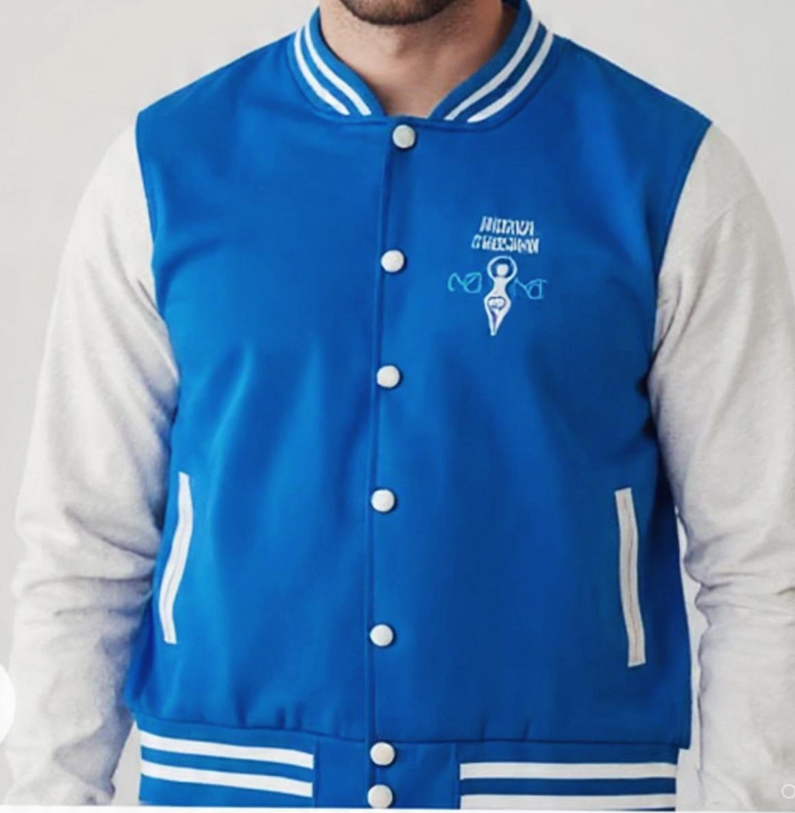 light blueee Mogulgus Premium White & Light Blue Custom Hoodie - Image 1